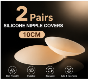Backless Bra Sticky - 2 Pairs 10cm Silicone Nipple Covers