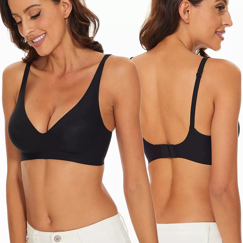 Sexy Seamless Jelly Bra S-4XL  - Plunge Bra Push Up 리뷰 및 가격