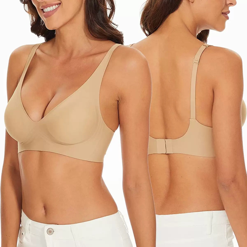Sexy Seamless Jelly Bra S-4XL  - Plunge Bra Push Up 리뷰 및 가격