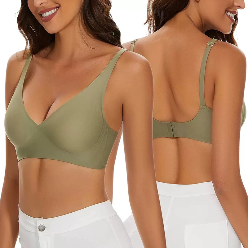 Sexy Seamless Jelly Bra S-4XL  - Plunge Bra Push Up 리뷰 및 가격