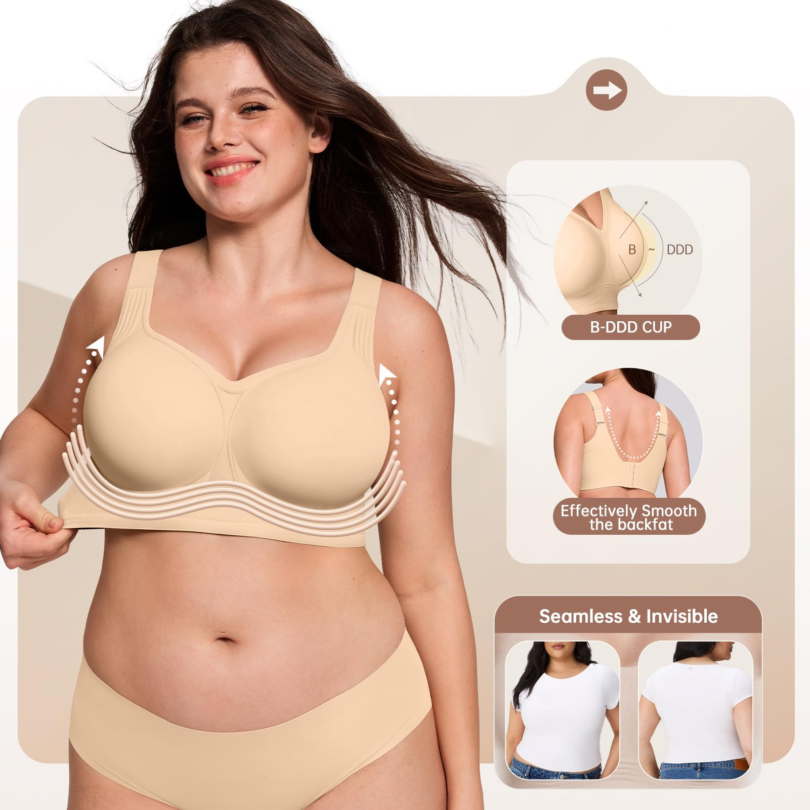 Plus Size Wireless Bra for Wom - Full Coverage Bra 리뷰 및 가격