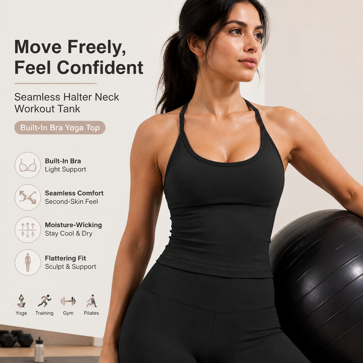 Luxury 2 in 1 Yoga Tank Top wi - T Shirt Bra Seamless 리뷰 및 가격