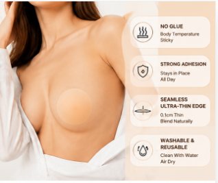 2 Pairs 10cm Silicone Nipple C - Backless Bra Sticky 리뷰 및 가격