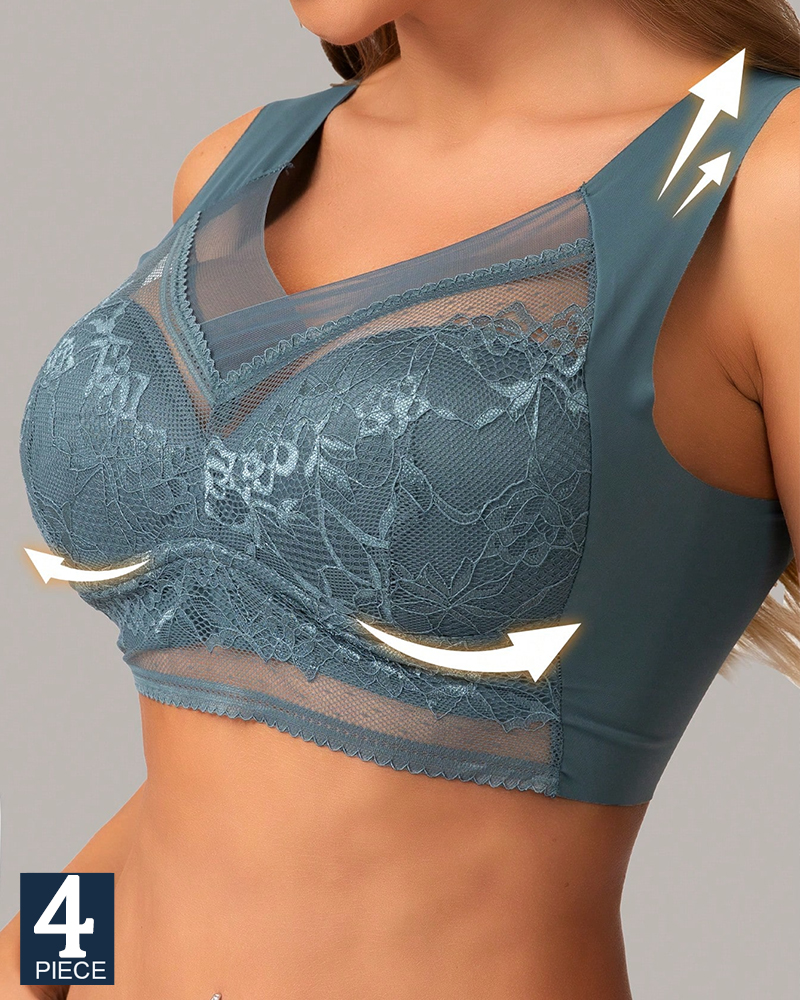4Pcs Plus Size Women Seamless  - Minimizer Bra Women 리뷰 및 가격